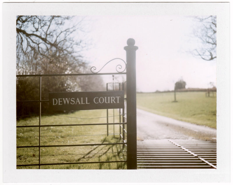 Dewsall court wedding polaroid